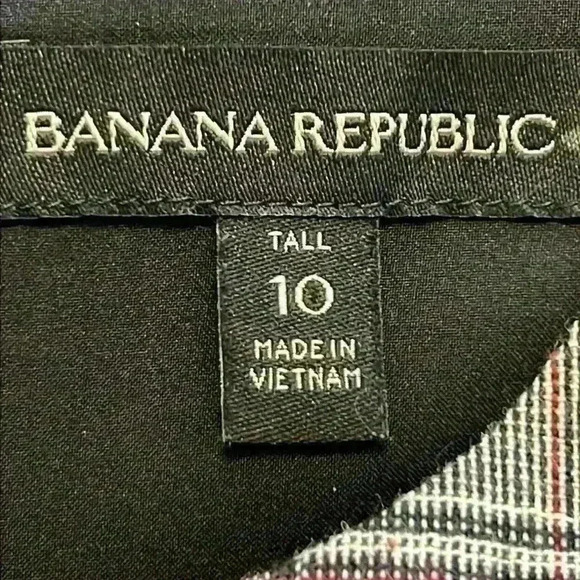 Banana Republic Dress Women’s Size 10T Plaid Sheath Wool Blend - Picture 3 of 8
